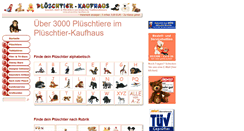 Desktop Screenshot of plueschtier-kaufhaus.de